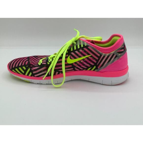 Women's Nike Tri Fit 5 Yellow Pink Athletic Shoes Size 9.5 Fitsole - Picture 5 of 7